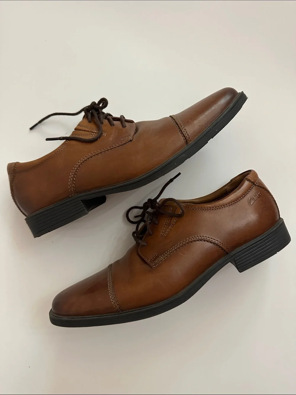 Men's Clark’s Classic Cap-Toe Dress Shoes - Brown